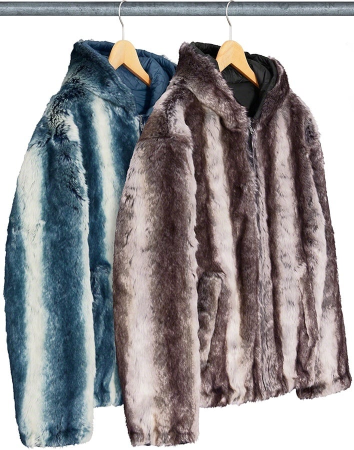 Faux Fur Reversible Hooded Jacket